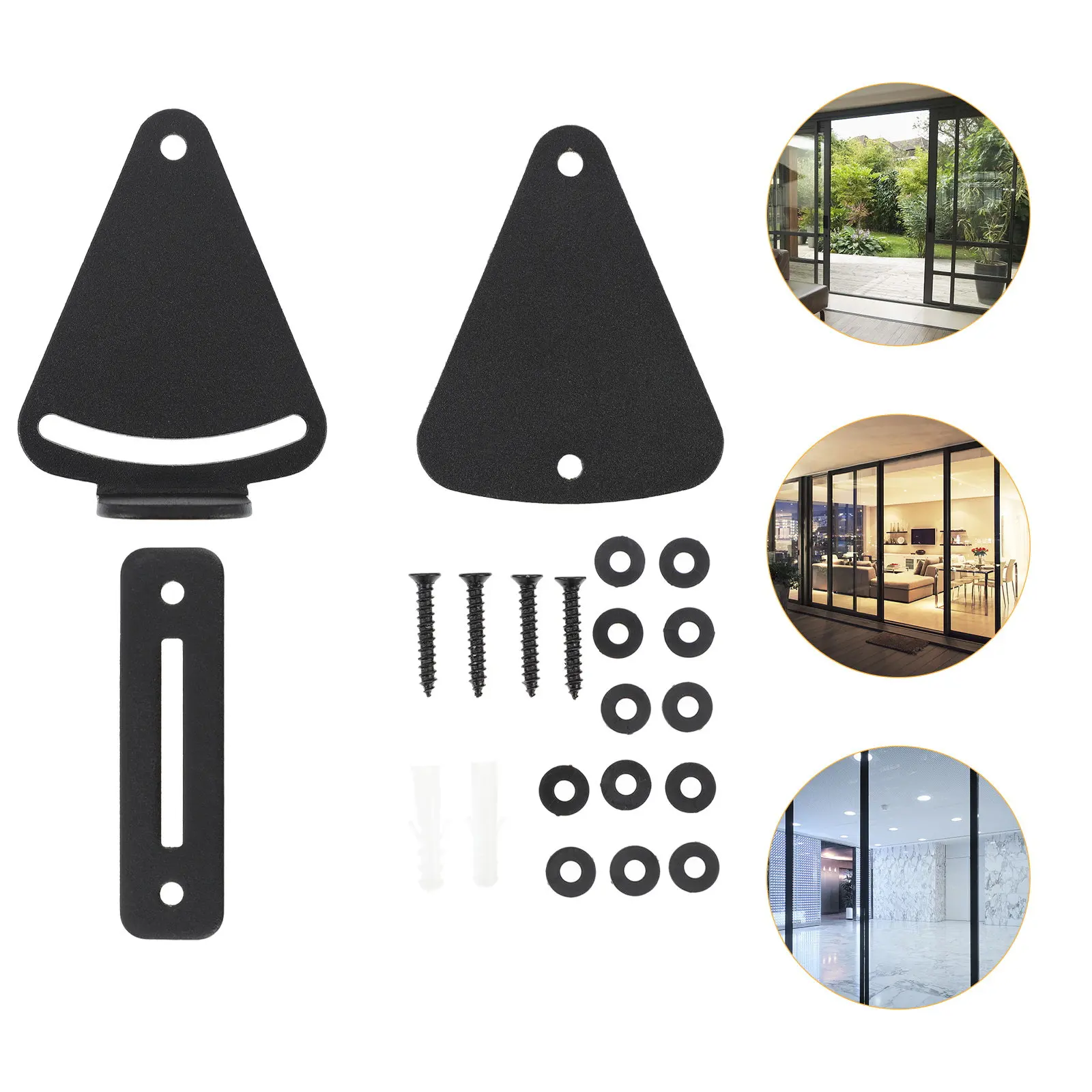 

Комплект из 1 шт. черного замка для раздвижных дверей из углеродистой стали, защелка для шкафа, надежная и простая установка, фурнитура для домашнего декора