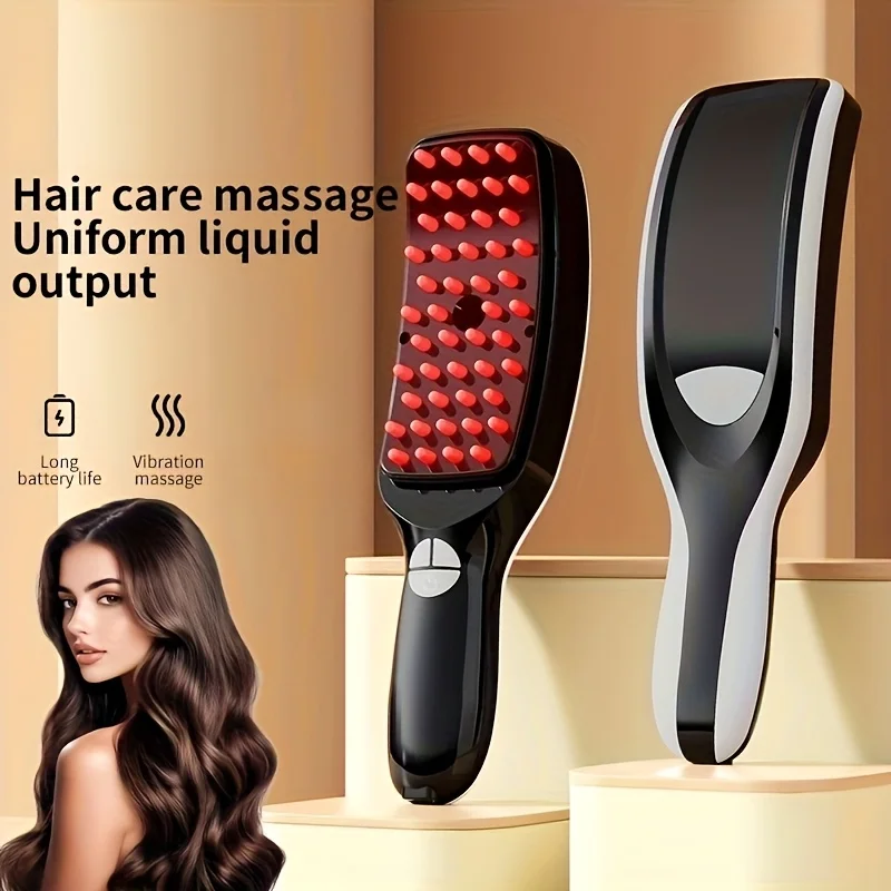 

Электрическая массажная расческа, массажер для головы против выпадения волос, фототерапевтическая расческа для ухода за волосами, режим 3-в-1, увлажнение, зарядка через USB