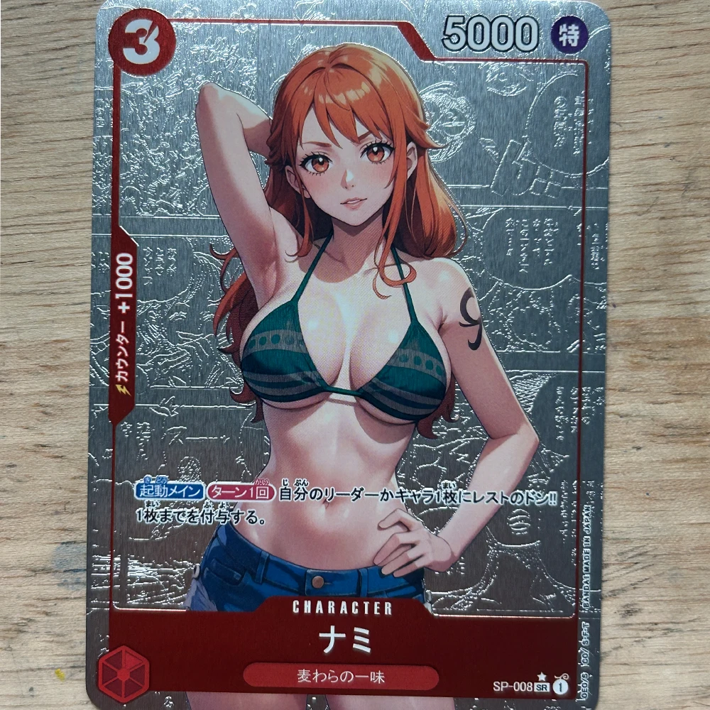 2 Teile/satz Anime OPCG PRB01 Manga Sammlung Karte OP08 Nami Rayleigh Englisch Gold Folding Flash Karte Geprägte Kind Geschenke Spielzeug