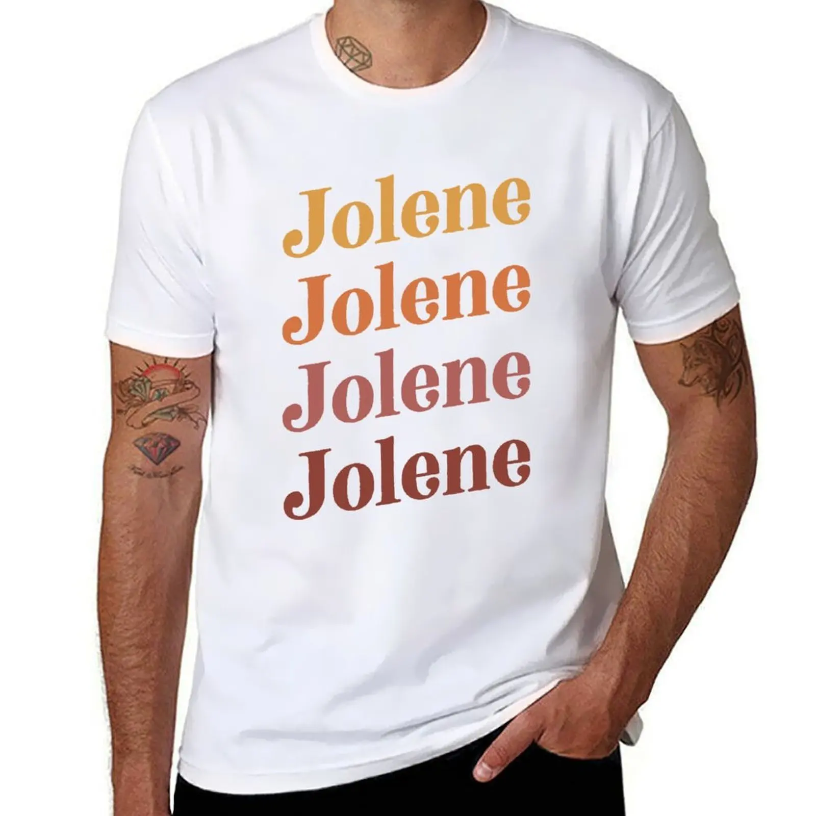 

Jolene Retro Earth Toned Boho Design T-Shirt t shirt man cotton cotton t shirt pack T-Shirt