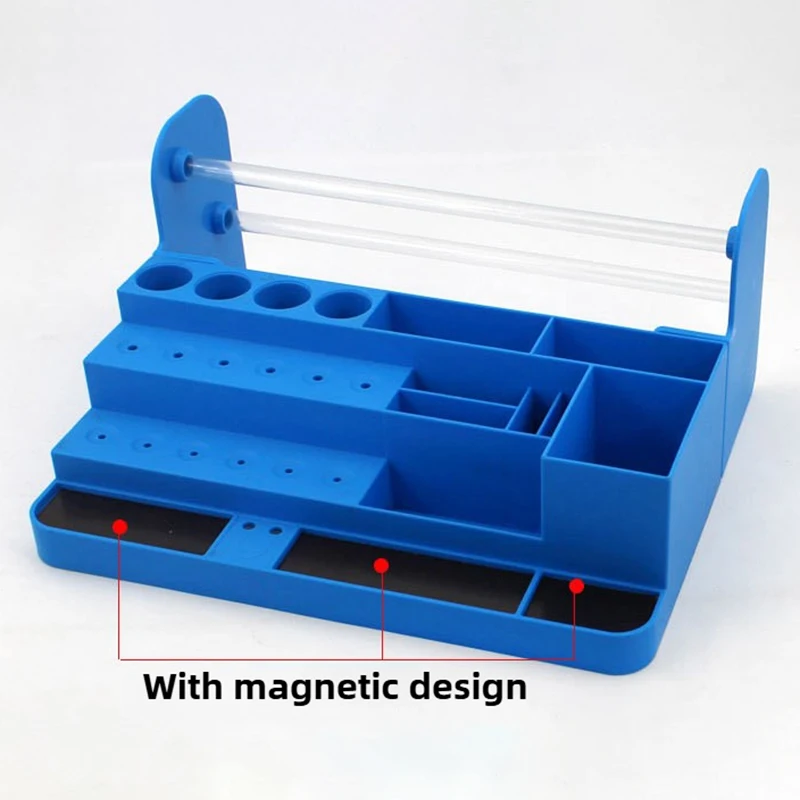 صندوق تخزين أدوات إصلاح الهاتف المحمول، صناديق تنظيم قطع الغيار متعددة الوظائف، صناديق تخزين مفك براغي بلاستيكية لسطح المكتب