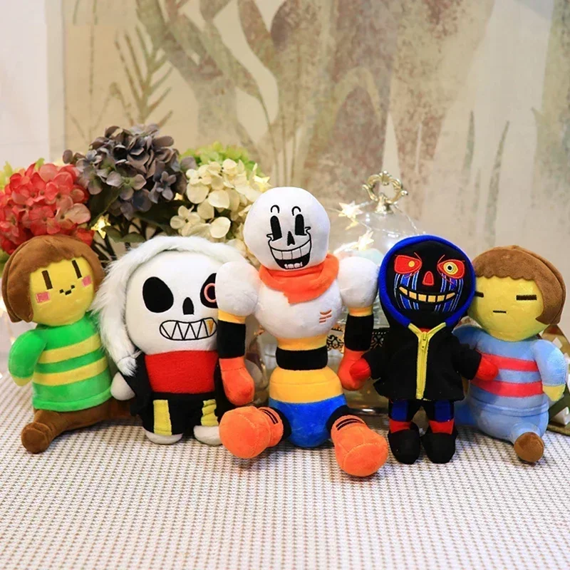 게임 Undertale 플러시 장난감 Chara Frisk Sans Papyrus Ootopus Alphys Toriel 인형 봉제 인형 애니메이션 피규어 소파 장식 선물