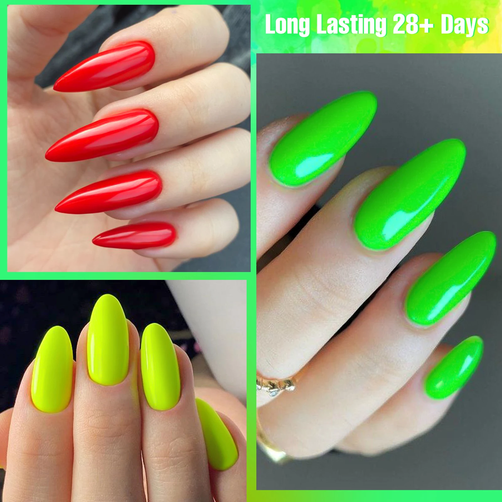 Mtssii 6PCS Gel Nagellak Lente Zomer Snoep Kleur Serie Gel Semi Permanente UV LED Gel Nail Art Losweken nagel Gel Set