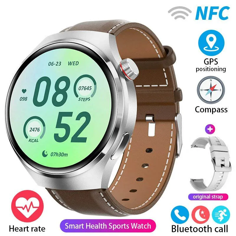 

2026 Новые Смарт-часы для мужчин AMOLED-экран Мониторинг сердечного ритма и здоровья Bluetooth-вызов Бизнес-умные часы для мужчин