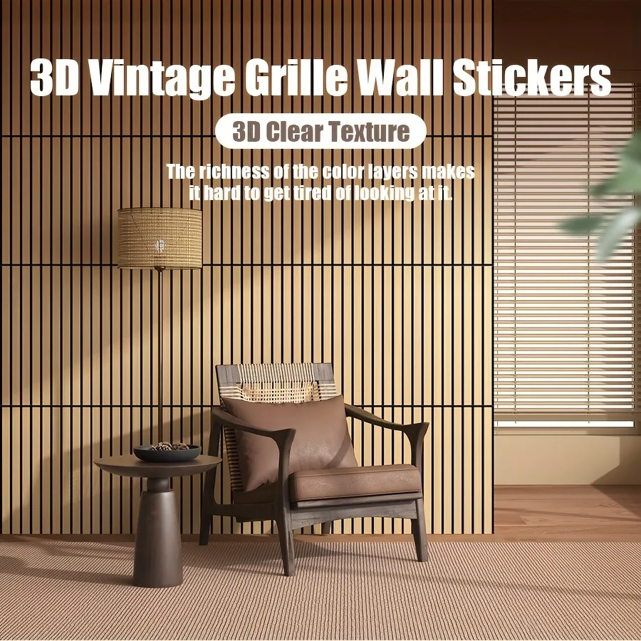 10pcs 30x30cm Wood Grain Slat Wall Panel Felt Panel 3D Fluted Decor Wall Board for TV Background Home Office Interior Decoration