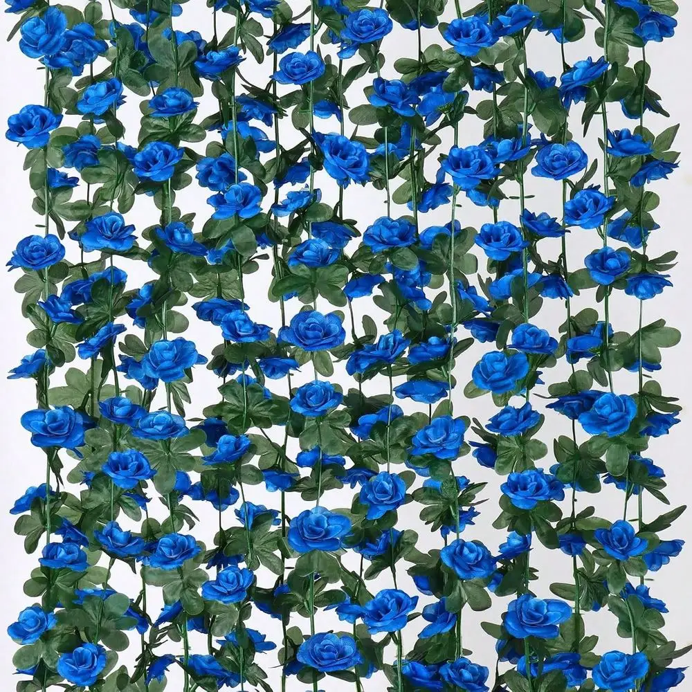 

Pack 72 FT Artificial Flower Garland, Pink Roses Vines Silk Flowers Faux Plastic Outdoor Hanging Floral Ivy Garland Decorations