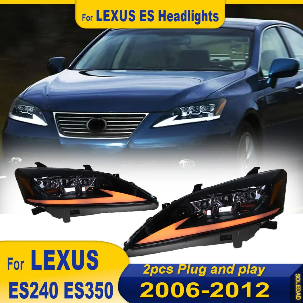 Auto Headlight For Lexus ES ES350 ES240 2006-2012 full LED HeadLamp New Design Dynamic Signal Lamp HeadLamp Front light Assembly