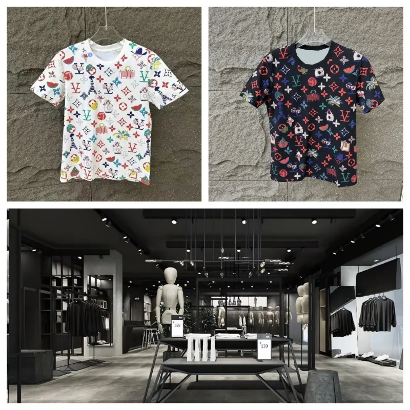 

2025 Summer New Printing Men and Women The Same 3D Printing Personality Leisure Breathable Comfortable Trend Moto New