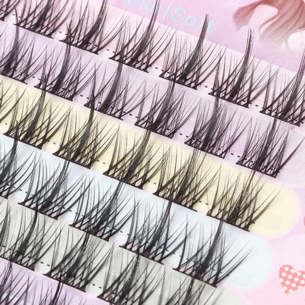 Natural Falso Eye Lashes para Mulheres, Grande Capacidade, Segmentos Wispy, Cílios Cluster, Cat Eye Lashes, Simples Variedade Eye Makeup Tool