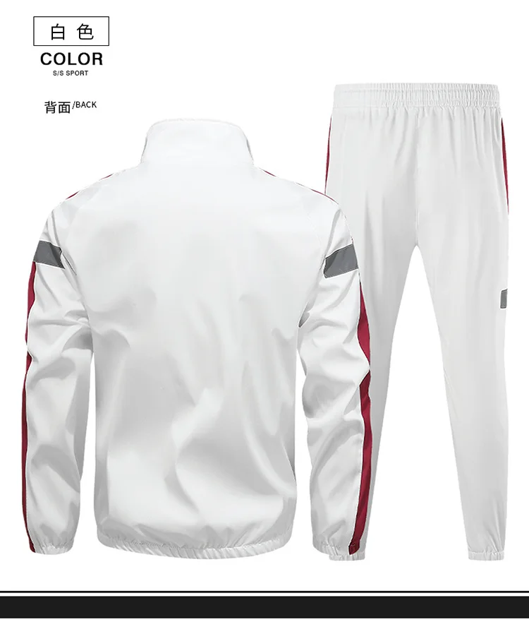 2026 Herren Reflektierender Atmungsaktiver Zweiteiliger Trainingsanzug Langarm-Oberteil Jogginghose Fitness-Training Lauf- und Outdoor-Sport-Set – Detail 13