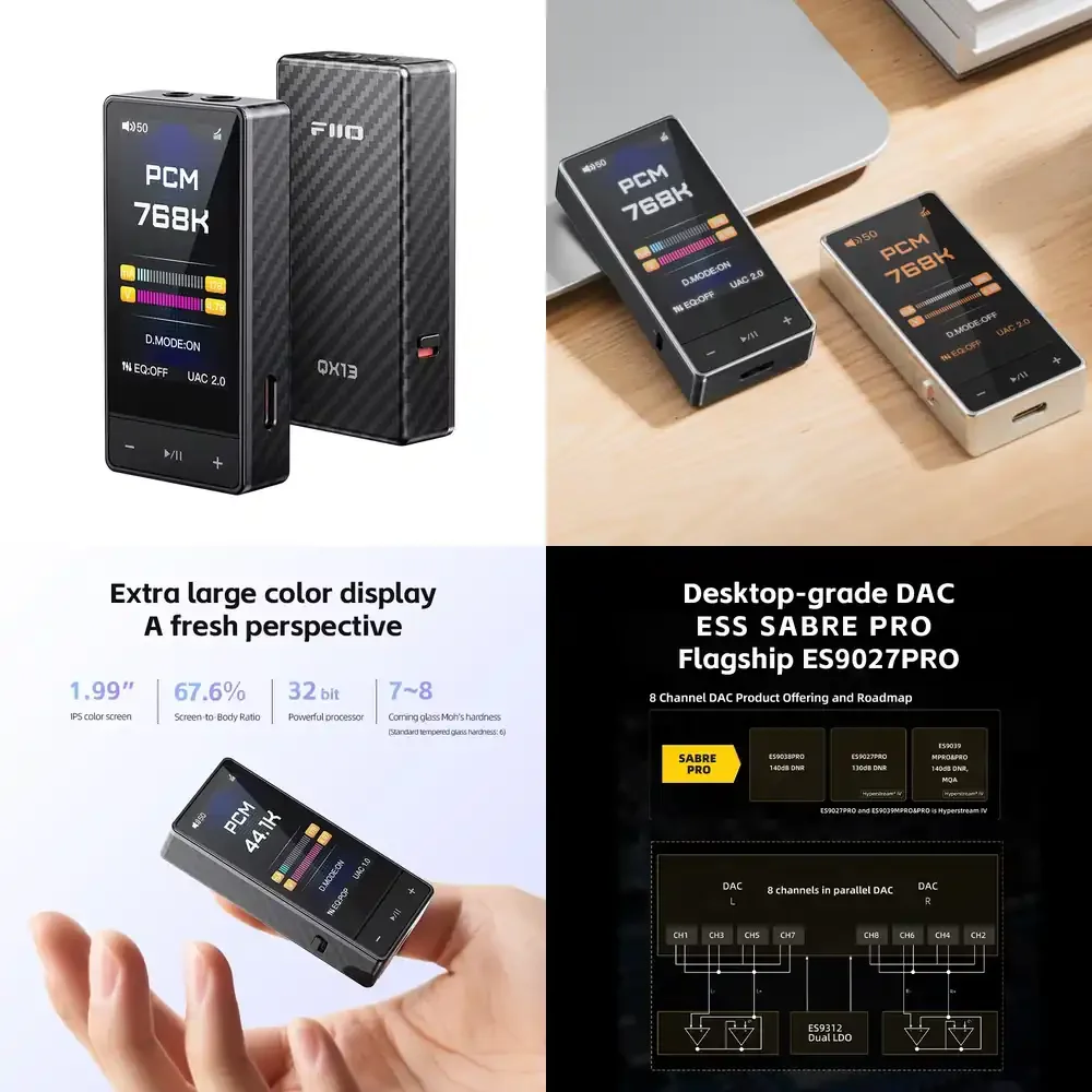 FiiO QX13 pour amplificateur DAC portable, DAC 8 canaux ES9027PRO XMOS XU316, égaliseur 10 bandes, amplificateur FiiO pour audiophiles, amplificateur de casque USB FiiO QX13 pour amplificateur DAC portable, DAC 8 canaux ES9027PRO XMOS XU316, égaliseur 10 bandes, amplificateur FiiO pour audiophiles, amplificateur de casque USB