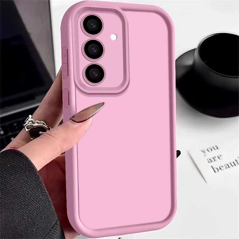 Weiche TPU-Hülle für Samsung Galaxy A56 A55 A54 A53 A35 A15 A16 A25 5G S24 S26 S25 Ultra S23 FE Candy Color Silikon-Handyhülle