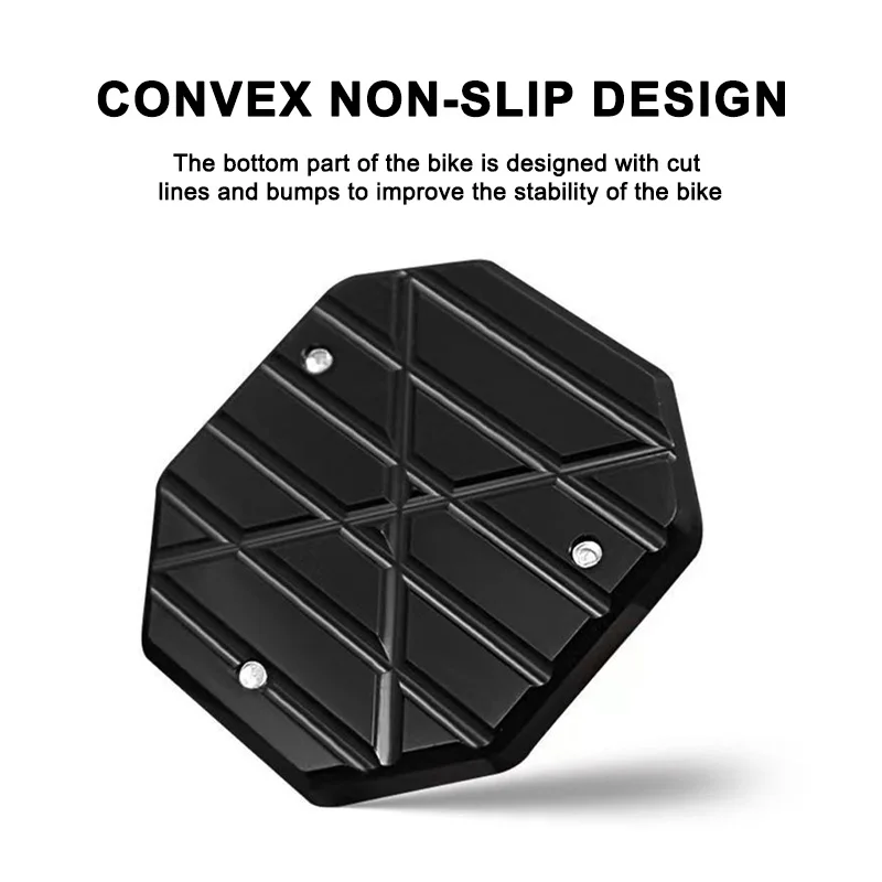 SEMETAL Motorcycles Side Stand Support Extended Pad Bicycle Side Step Covers For Motorcycle Stopping Steady Autocycle Accessory image 4