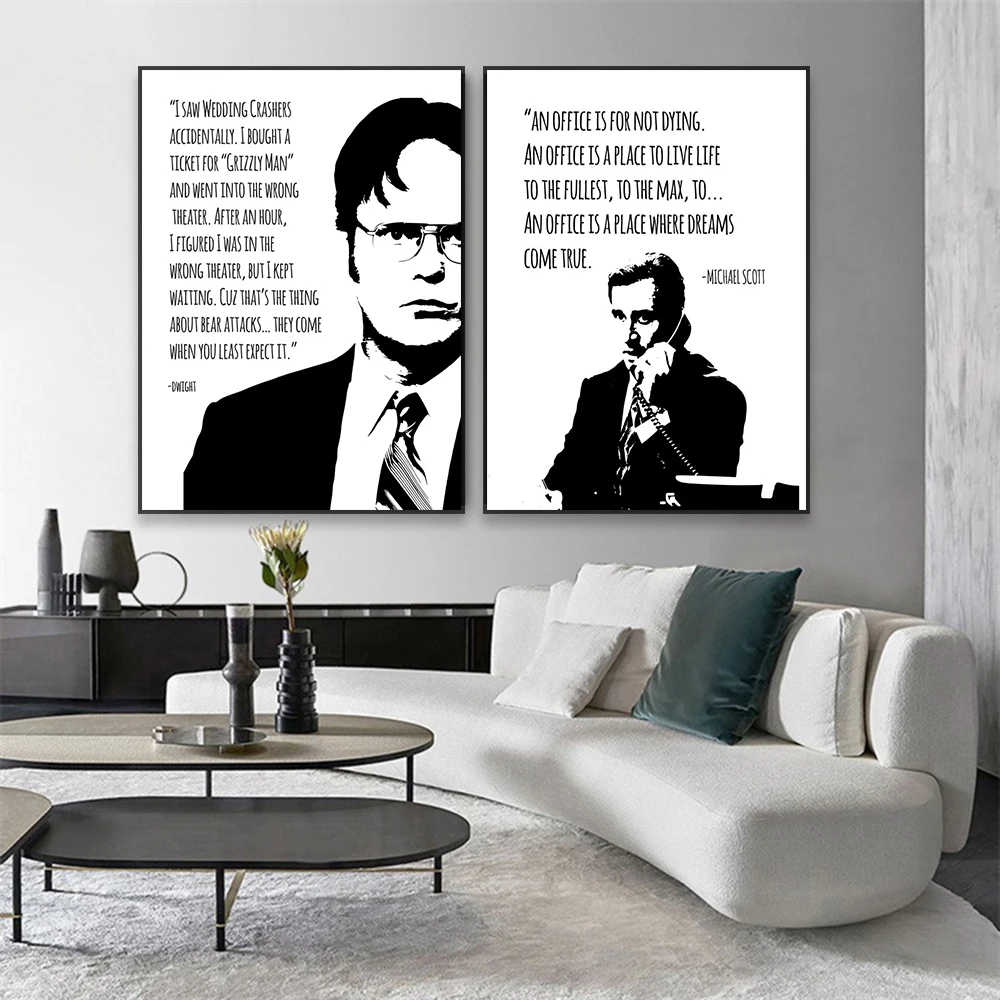 The Office Poster Prints The Office TV Show Print Vintage Famous Portrait Print Classic Movie Office Room Decor Canvas Painting