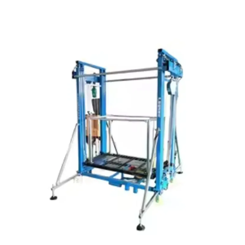 Ascenseur d'échafaudage Mobile électrique avec système de sécurité d'arrêt d'urgence, capacité de 500KG, hauteur de 2M 4M 8M