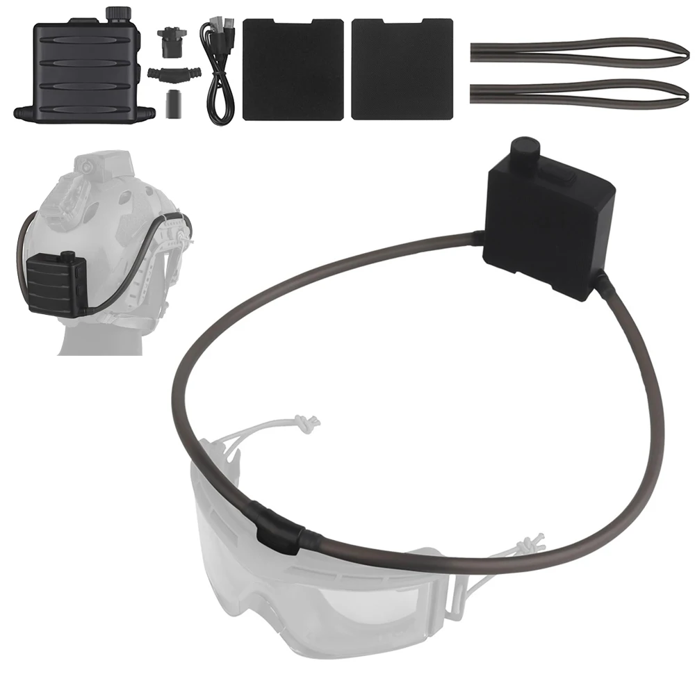 Tactical Goggles Defogger Defogging Fan Anti-fog Kit for Airsoft Shooting Motocross Mountaineering Protection Glasses Ski Mask