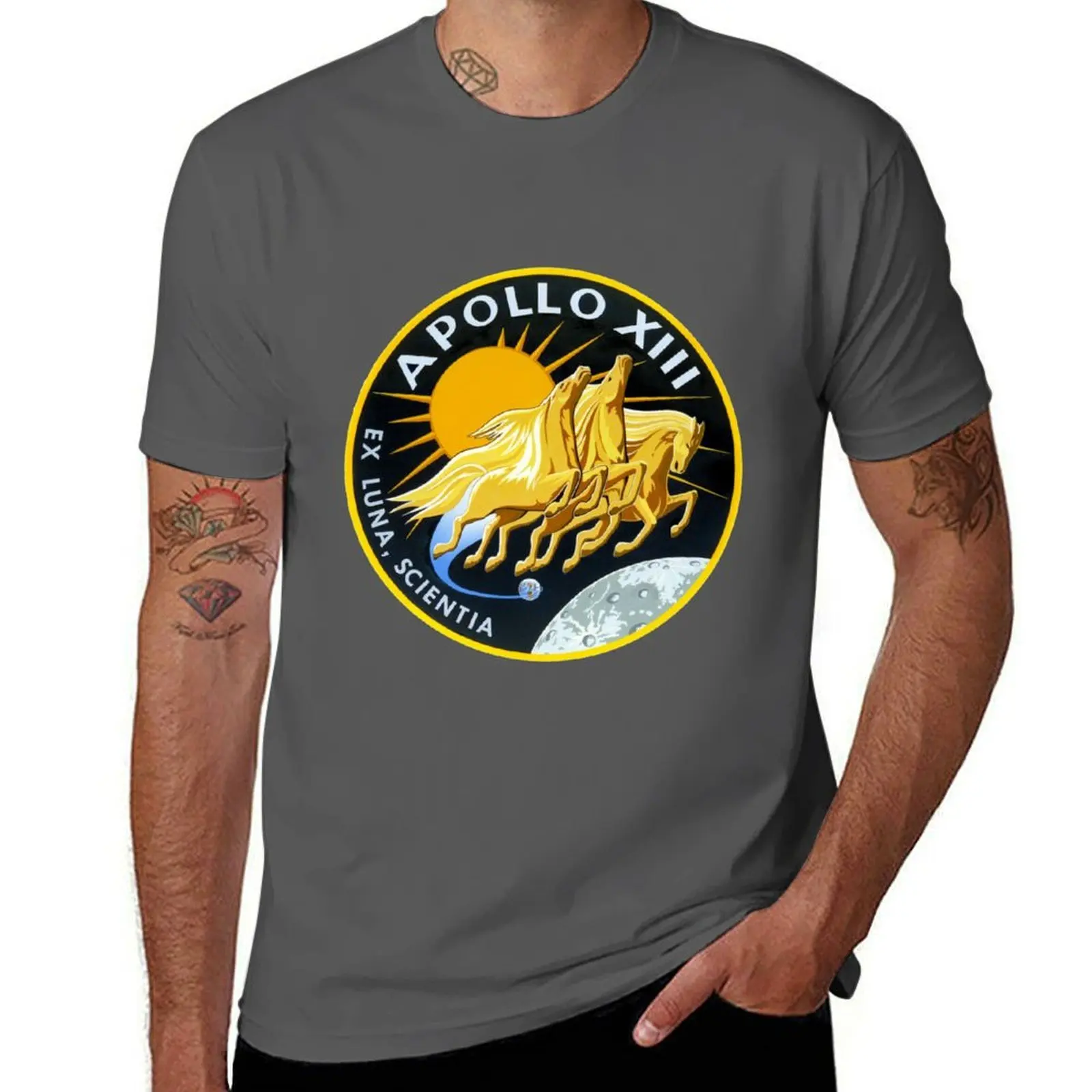 

Apollo 13 Mission Logo T-Shirt t shirts for man graphic vintage t shirts cotton 100% T-Shirt