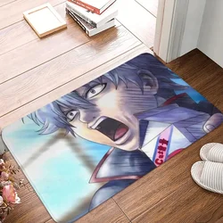 Meme Non-slip Doormat Gintama Strawberry Milk Reaction Image Carpet Bath Bedroom Mat Prayer Flannel Pattern