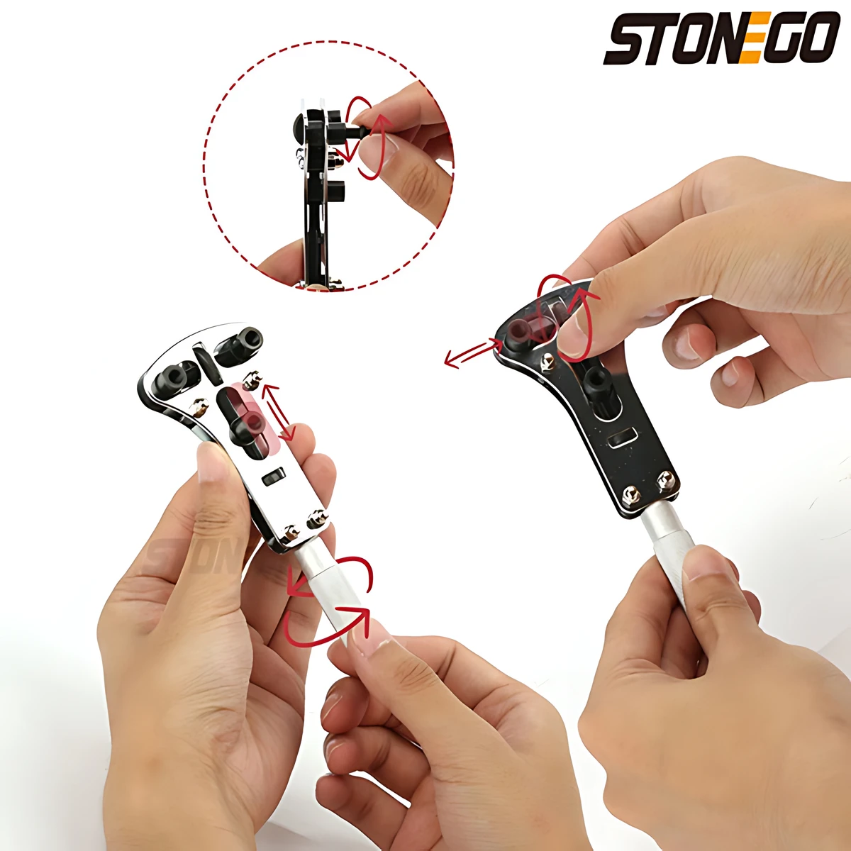 Watch Repair Tool Kit Set with Back Opener Wrench Case Movement Holder for Waterproof Watches Professional Tools