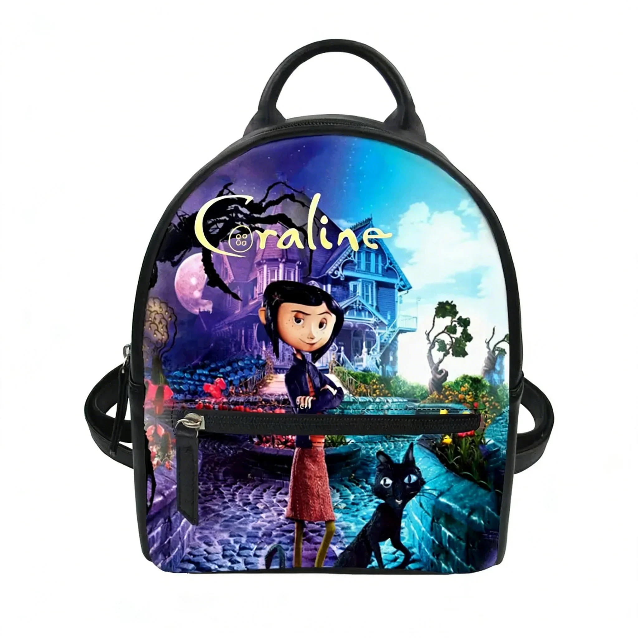 

Coralines Cartoon Movies Custom Backpack Purse Women Carter Schoolbags Double Shoulder Bag Mini Daypack Leather Travel Bag