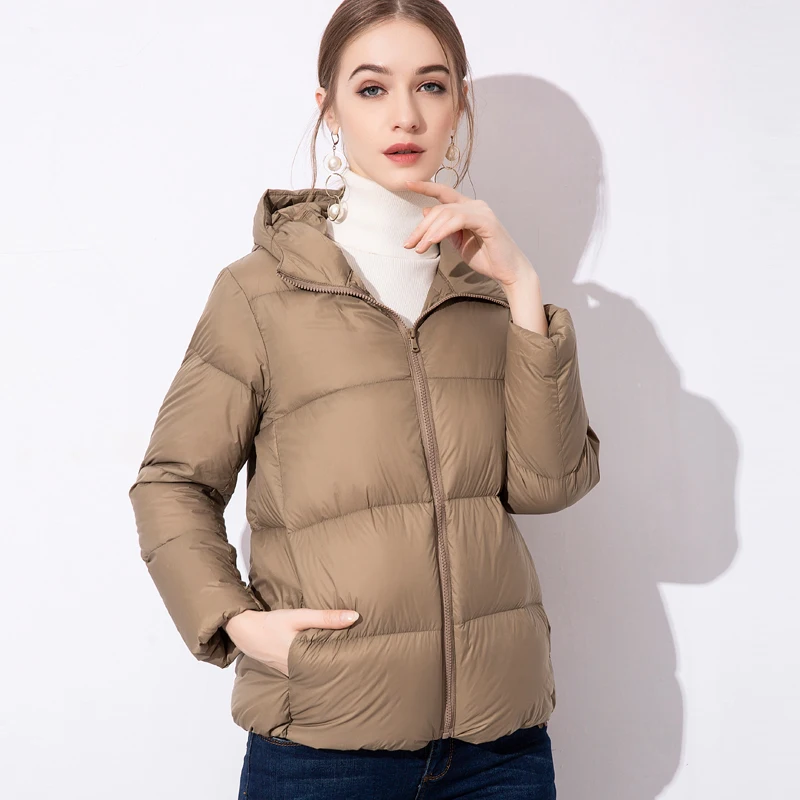 2022 Winter 90% Ultralight Down Jacket Women Hooded Thick Warm Coat Female Duck Down Parka For Women Portable Outerwear Overcoat