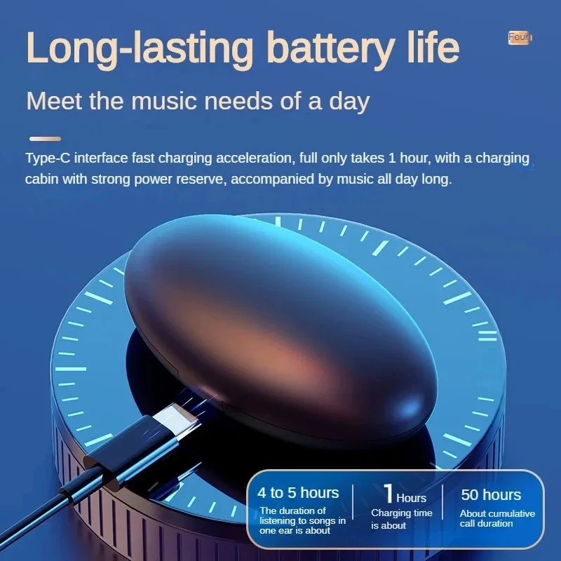 Sleep Invisible Stereo Headset IPX5 Waterproof Wireless Bluetooth Earphone Earbuds with Mic for Phone Bluetooth 5.3 Headphones image 6