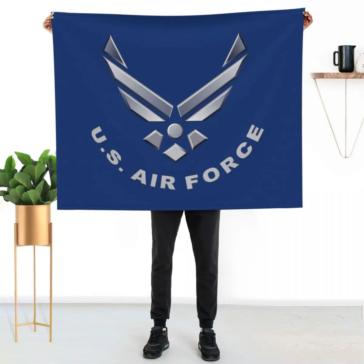 U. S. Air Force Symbol for Dark Colors Throw Blanket christmas gifts Winter beds Stuffeds For Sofa Thin For Baby anime Blankets