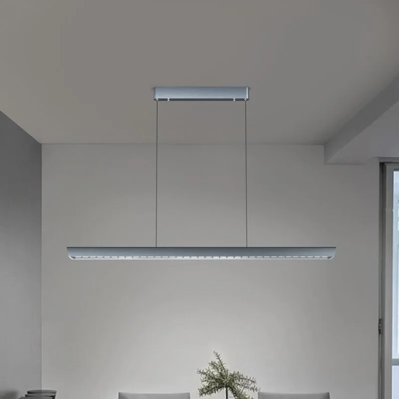 Lustre de restaurante, proteção para os olhos, moderno e simples, tira longa, mesa de jantar minimalista nórdica, lâmpadas de sala de jantar, luz l