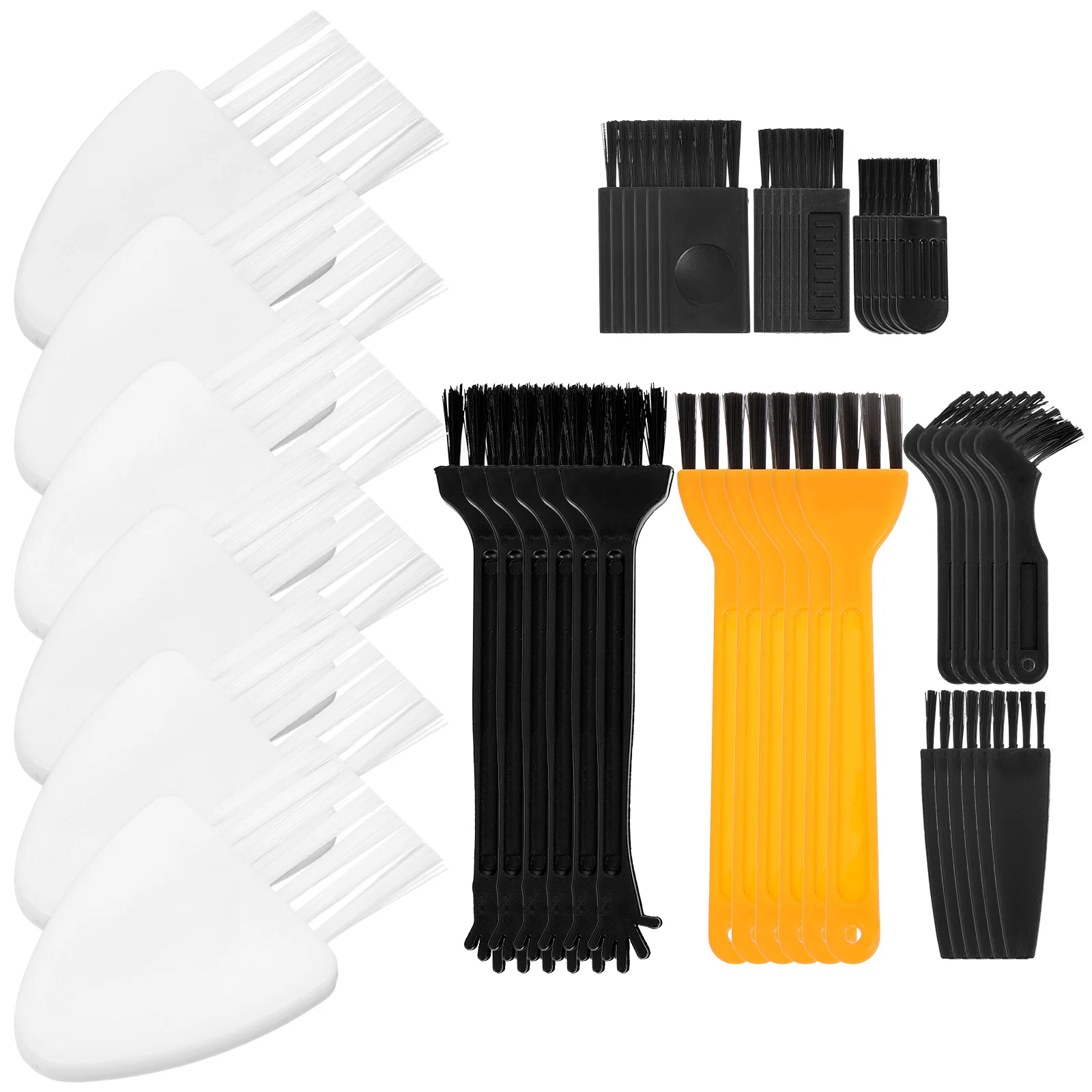 مجموعة فرش تنظيف صغيرة متعددة الأغراض مكونة من 48 قطعة، فرش ماكينة حلاقة صغيرة للوحة المفاتيح ولوحة قيادة السيارة وإزالة الغبار الإلكترونية