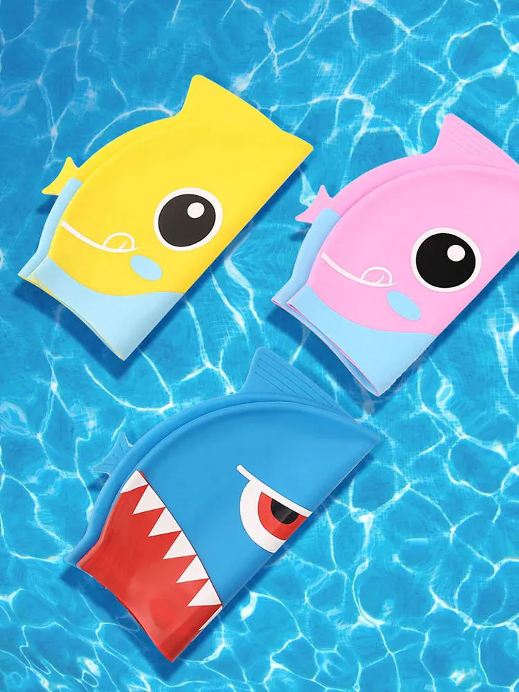 سباحة للأطفال من السيليكون بنمط الرسوم المتحركة على شكل سمكة صغيرة للسباحة من عمر 3 إلى 12 سنة باللون الأزرق #6