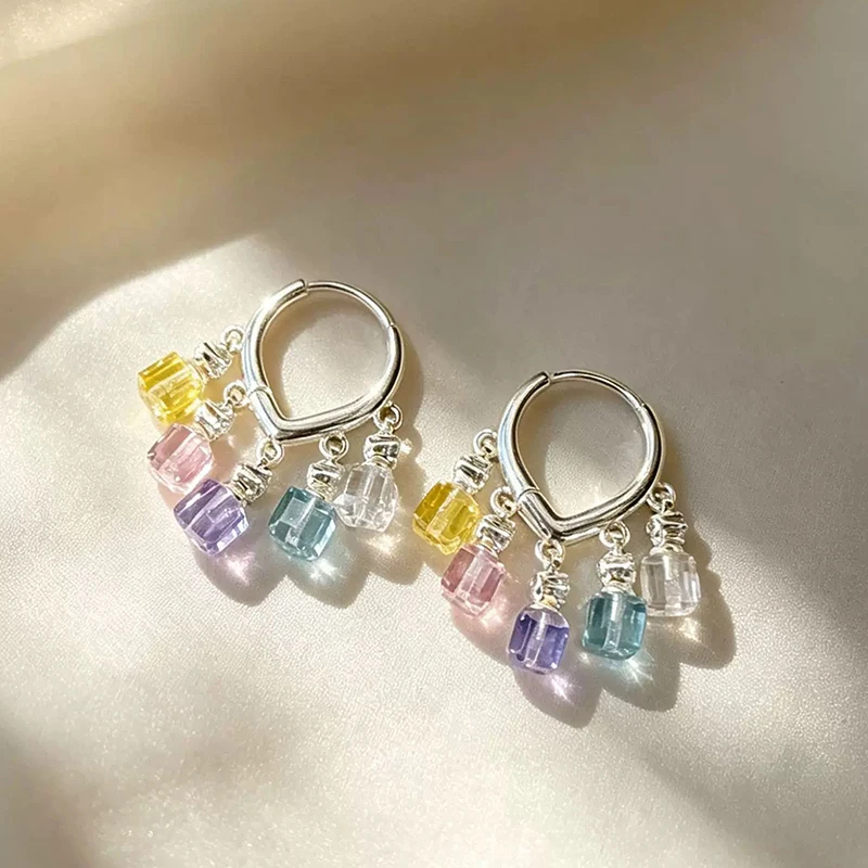 GANPUP Silberfarbene Fruchtförmige Quasten-Ohrringe für Damen, Modische Ohrstecker, Schmuck-Accessoires, Geschenk für Partys – Detail 8