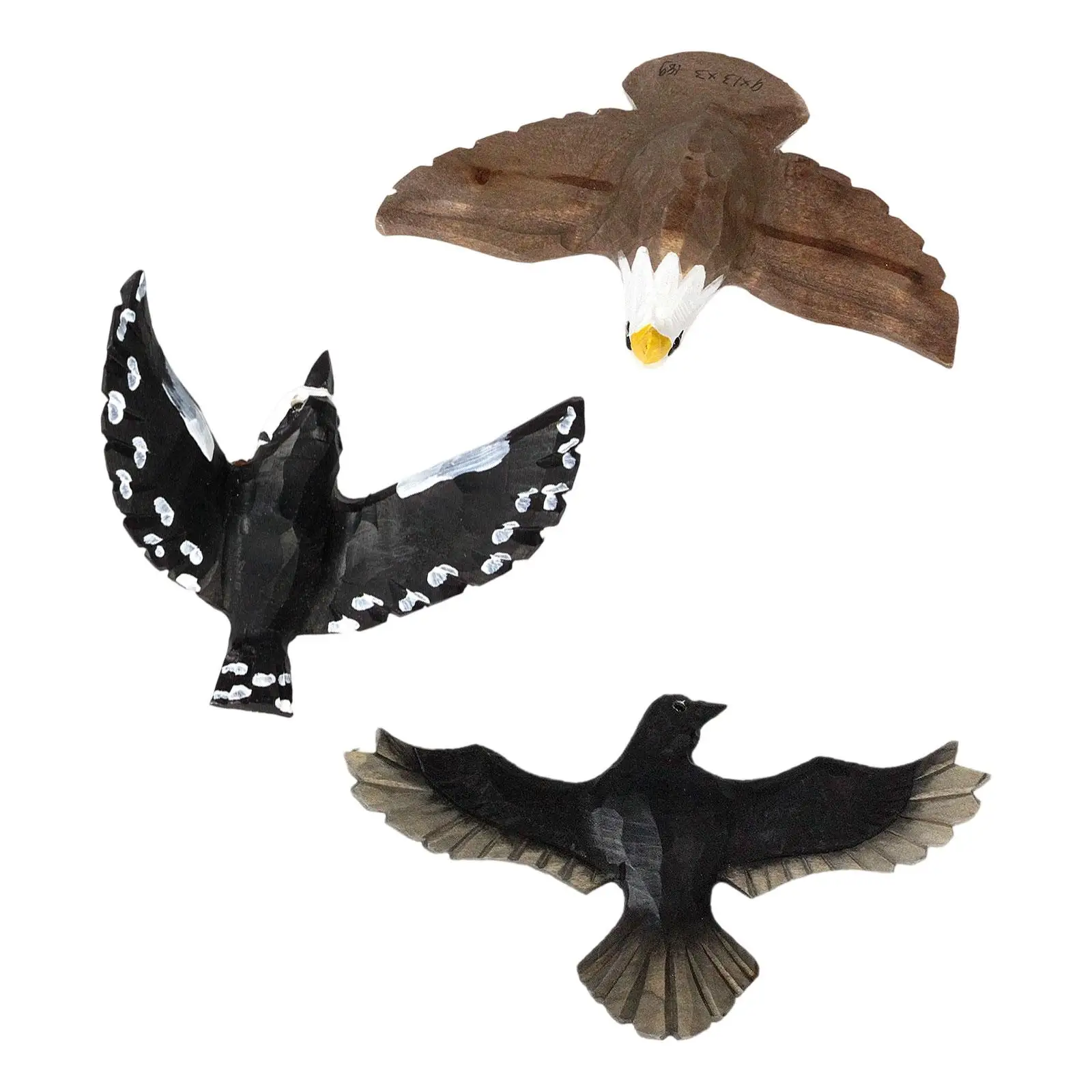 Hand Carved Wood Bird Unique Art Carving Work Wooden Eagle Statue Home Decor