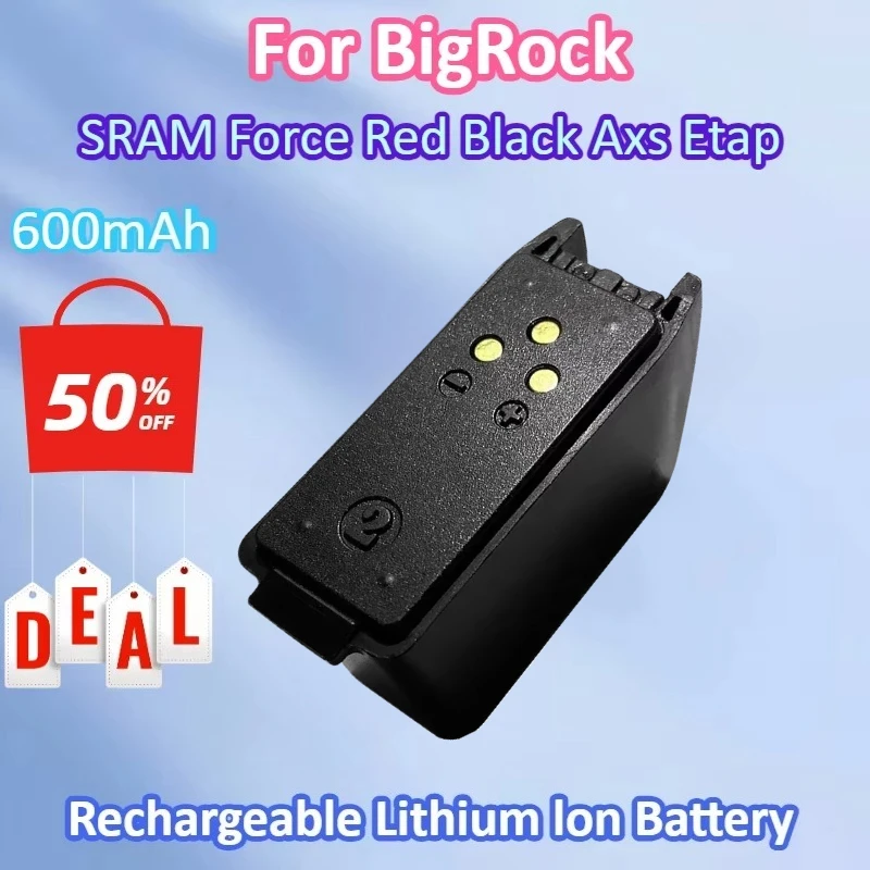 Newest 7.4V 600mAh Lithium-ion Rechargeable Battery for BigRock SRAM Force Red Black Axs Etap Replacement Wireless Battery