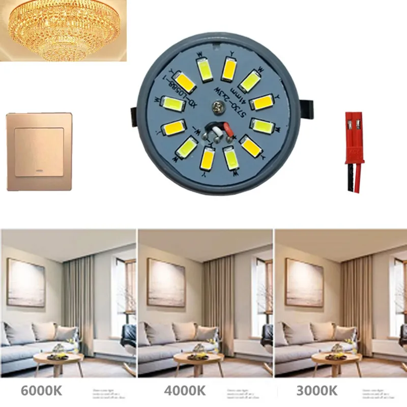 LED Crystal Light Transform Bulb 5W LED Corn Bulb Integrated Light Source For Ceiling Chandeliers Retrofit Lamp 220V