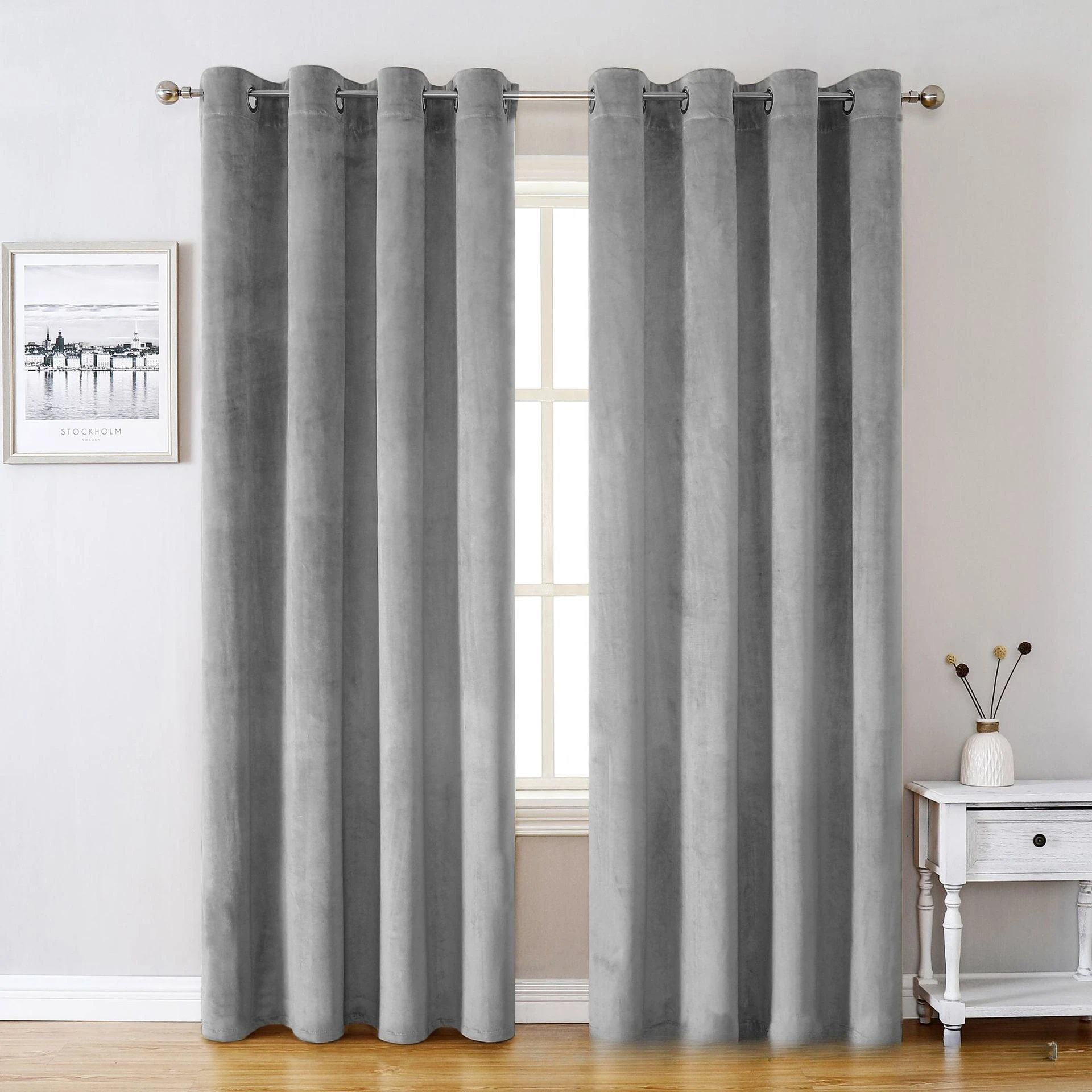 

Curtain Velvet Blackout Curtains for Bedrooms and Living Rooms Solid Luxury Thick Window Treatment 80％ Shading Drape 1 Panel