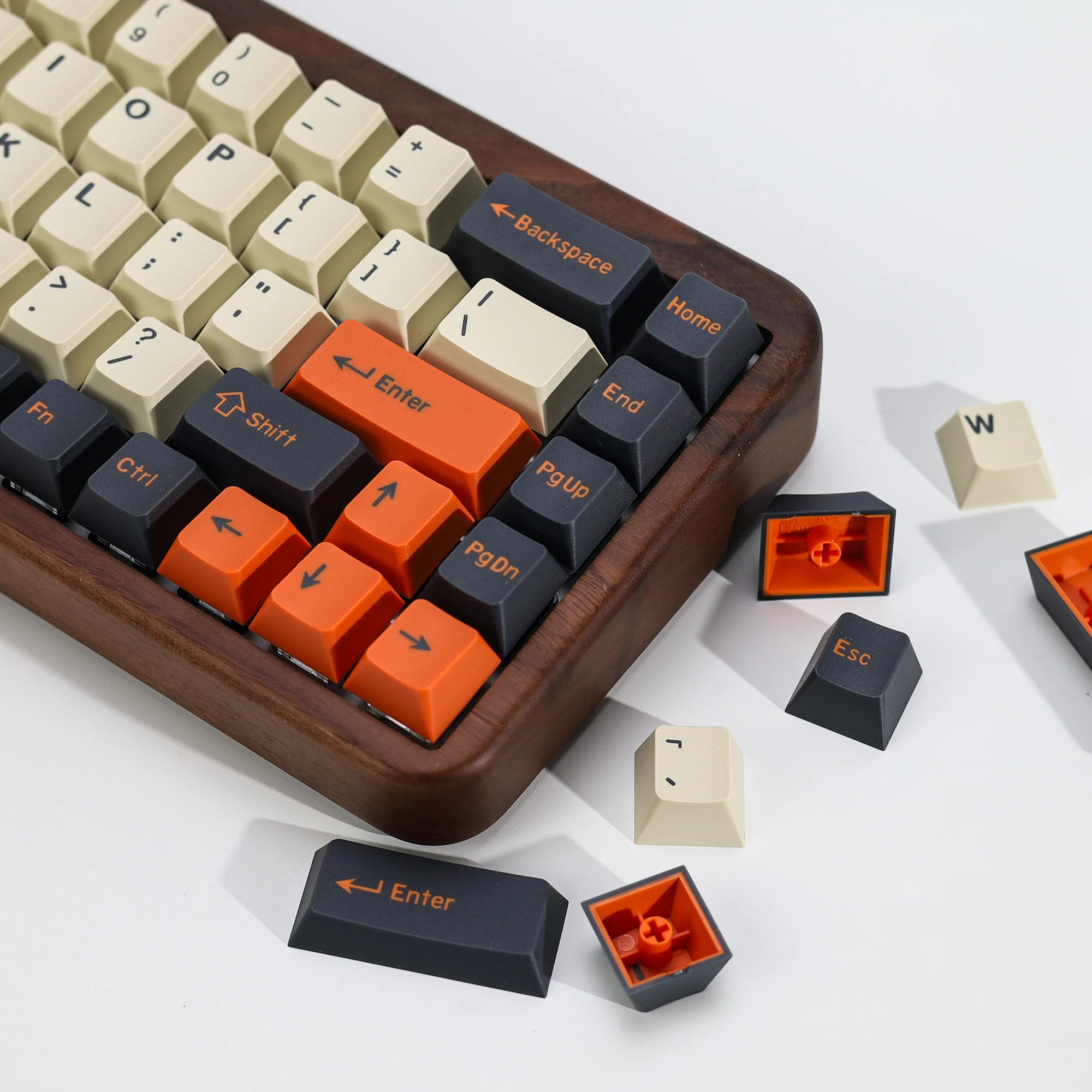 KBDiy GMK Carbon Keycap Retro PBT ISO Double Shot Cherry Profile Keycaps For MX Switches Mechanical Gaming Keyboard 1353 Key Cap