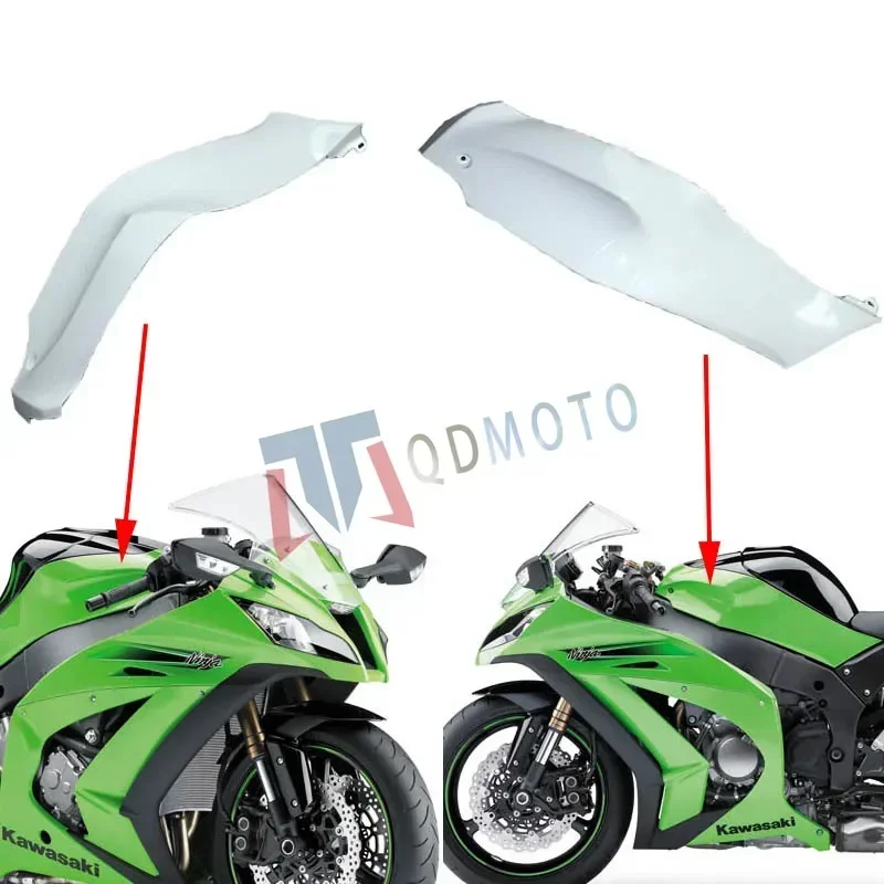 For Kawasiki ZX-10R 2011-2019 Motorcycle Unpainted Fuel Tank Left and Right Side Plate ABS Injection Fairing Accessories