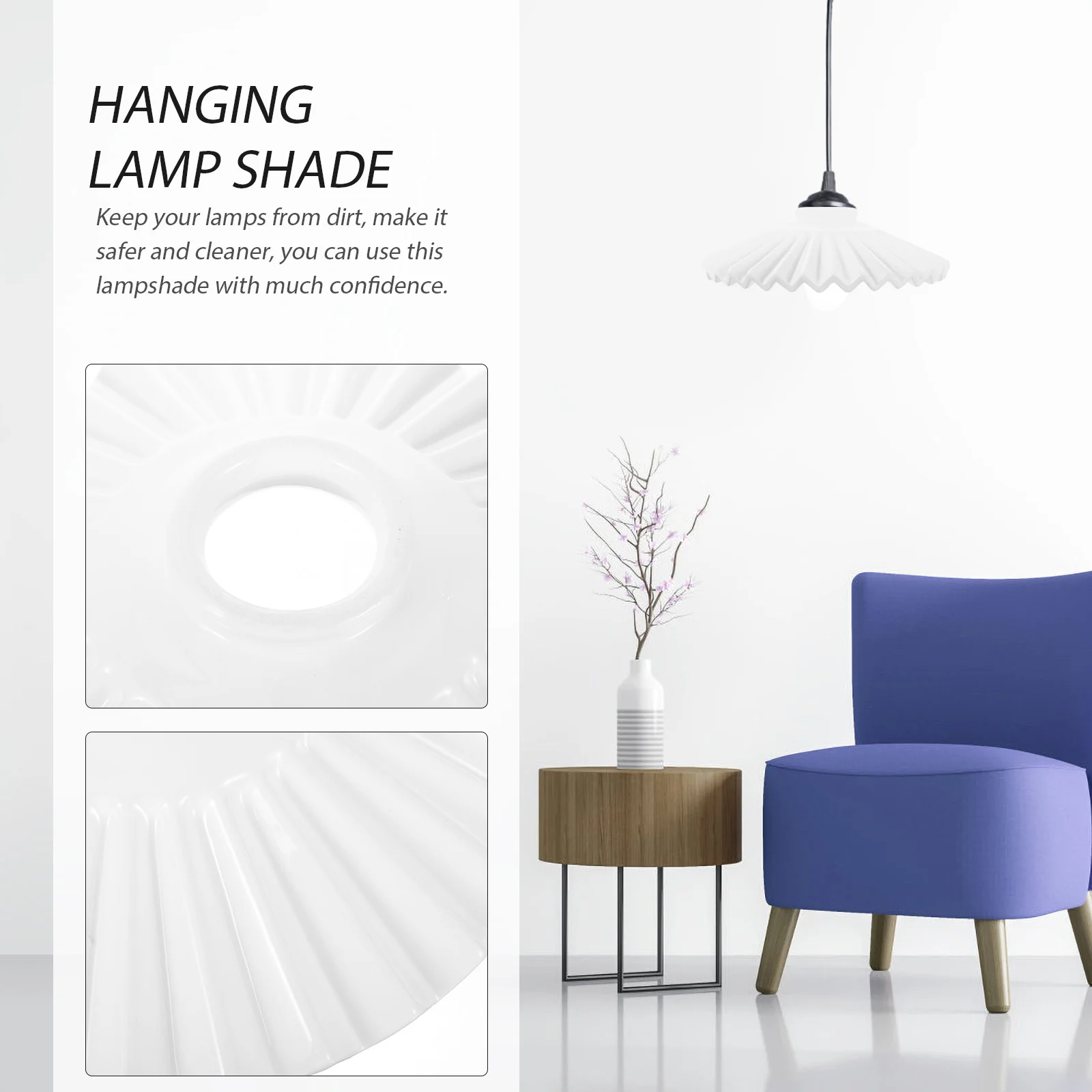 

Ceramic Lampshade Hanging Lamp Shade Stable Ceramic Lamp Cover for Ceiling Light Chandelier Vanity Wall Sconce Replacement