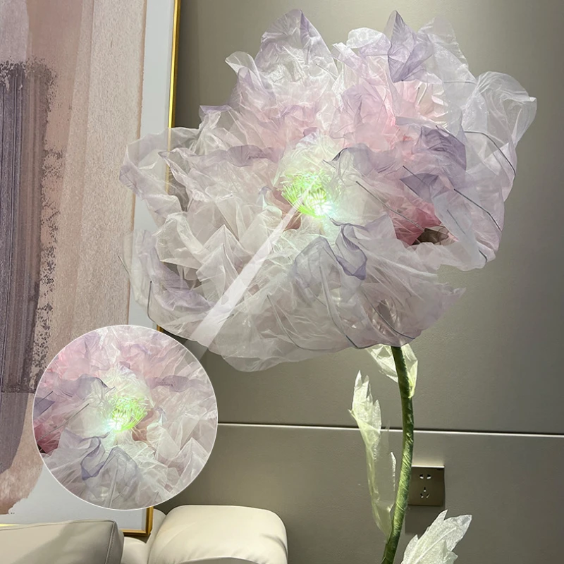 

Automatic Large Artificial Flower Wedding Deco Prop Electric Plants Height Adjustable Mall Office Room Decoration Fake Flowers