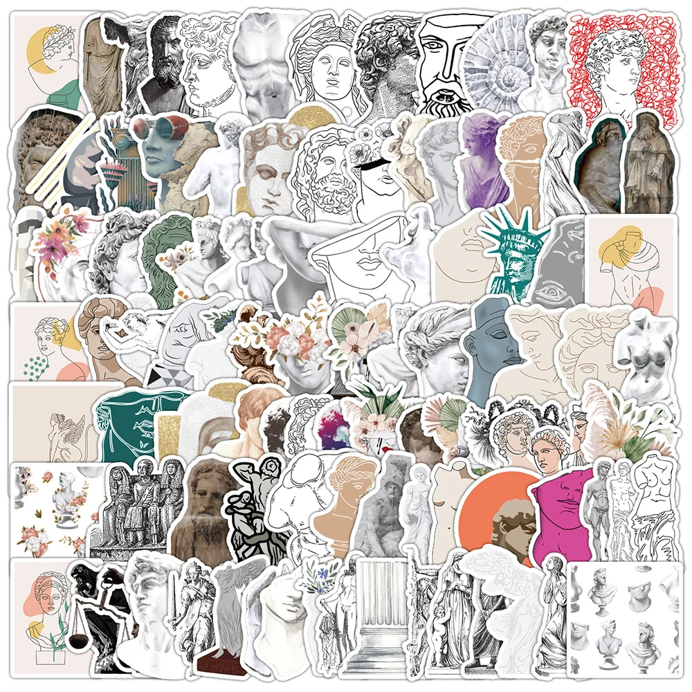 10/30/50/100pcs Creative Sculpture Stickers Vintage Aesthetics Sticker Wall Notebook Suitcase Laptop Cartoon Graffiti Decals Toy