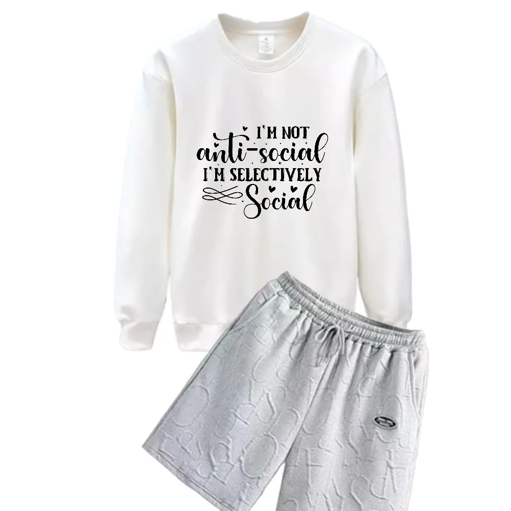 

2025 Spring And Autumn Men's Two-Piece Fashion Sports T-shirts+shorts Sets Casual Wear and Versatile Perfect for Occasion suits