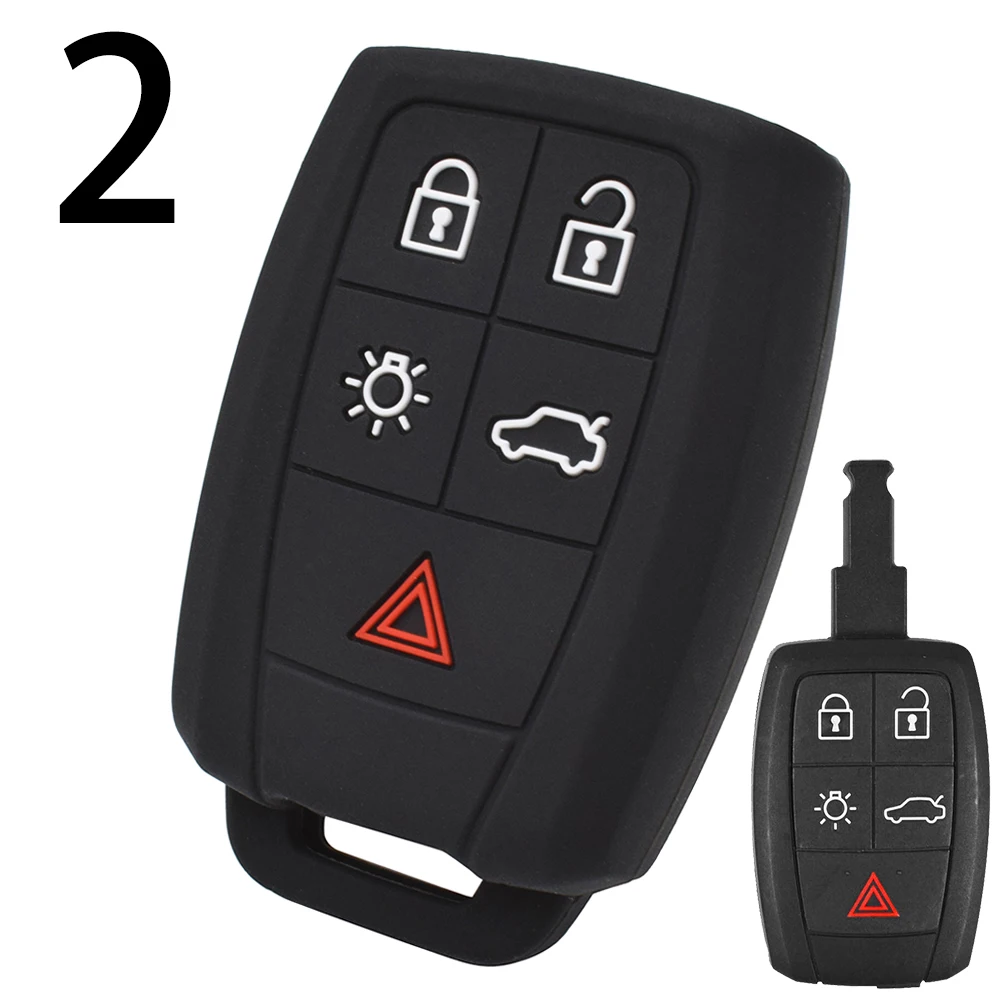 For Volvo XC70 XC90 S40 S60 S90 S80 C30 C70 C70 V50 V70 V90 Fob Shell Cover Skin Jacket Sleeve Silicone Remote Key Case