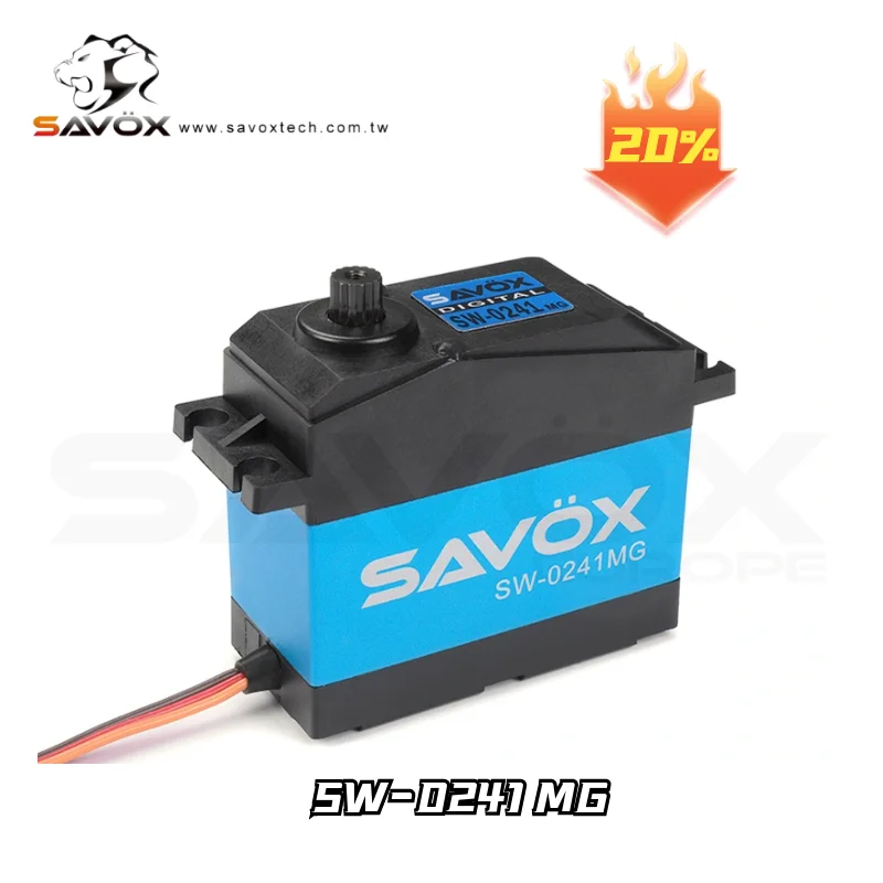 

Original Savox SW 0241MG Servo 0.17S 40kg 7.4V HV High Voltage Waterproof Metal Gear Super Torque 1/8 1/5 RC Car Buggy Truck