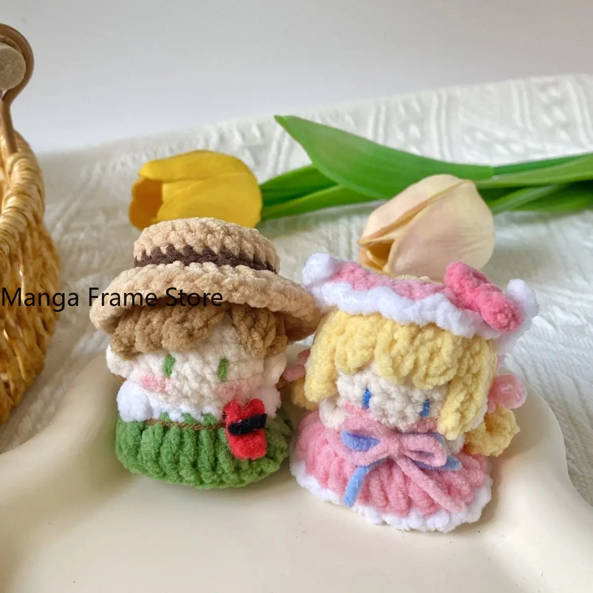 Identity V Gardener Emma Woods Crocheted Soft Candy Keychain Charm Handmade Cute Anime Figures Toys Display Halloween Fans Gift - view 5