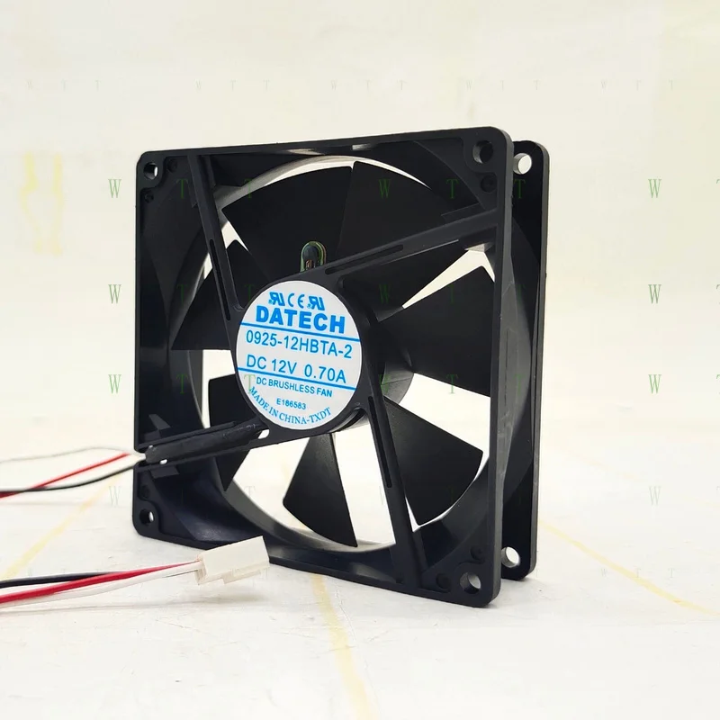 H 1 PCS  DATECH  Fan  0925-12HBTA-2  DC 12V 0.7A 9025 9CM 3 pin cooling fan