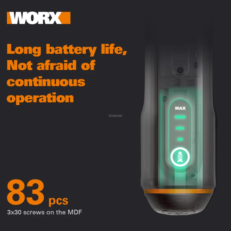 Youpin Worx 4V Mini Electrical Screwdriver Set WX240 Cordless Electric Screwdriver USB Rechargeable Handle with 26 Bit Set Drill