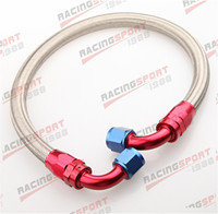 AN6 0.6M/0.9M/1.2M/1.4M/1.6M Stainless Steel Brained Oil Hose Line Hose Tube With two 90Deg Swivel Hose End Fitting Installed