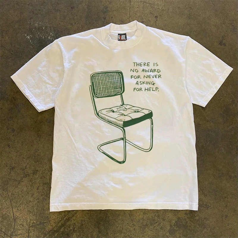 

Футболка оверсайз в стиле 90-х для пар, свободного кроя, с надписью, с коротким рукавом, весна-лето, новая, плотная, не легкая, с принтом-платком