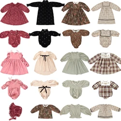 2023 New Winter Be O Brand Kids Velvet Dress for Girls Cute print Long Sleeve Princess Dress Baby Child Fashion Outwear Clothes