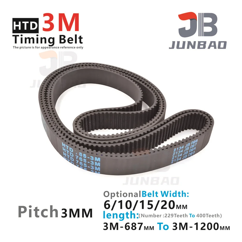 

HTD 3M Timing Belt perimeter 687-1200MM 687-3M 969-3M 699-3M 705-3M 708-3M 711-3M 714-3M 720-3M To 1200-3M HTD3M Rubber Belt